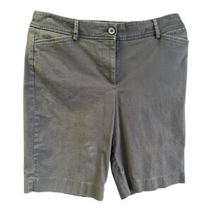 Talbots Bermuda Shorts Women’s Size 10 Charcoal Gray Cotton Spandex Classic Fit